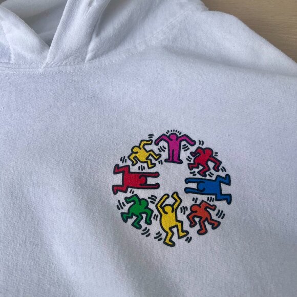 Keith Haring Circle of Men Dance White Hoodie (M/L) Underconusmptioncore/Skater - Picture 4 of 15